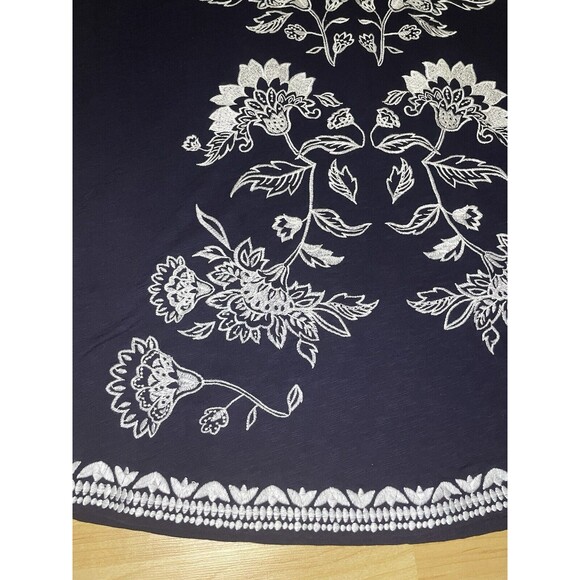 Boden Clemmie Dress Embroidered Floral Size 14L Navy Blue - Picture 9 of 11